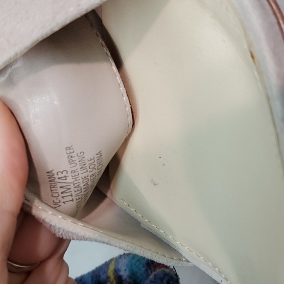 Vince Camuto Women Citriana Leather Blush Ankle Strap Block Heels shoes sz 11M - Picture 12 of 12